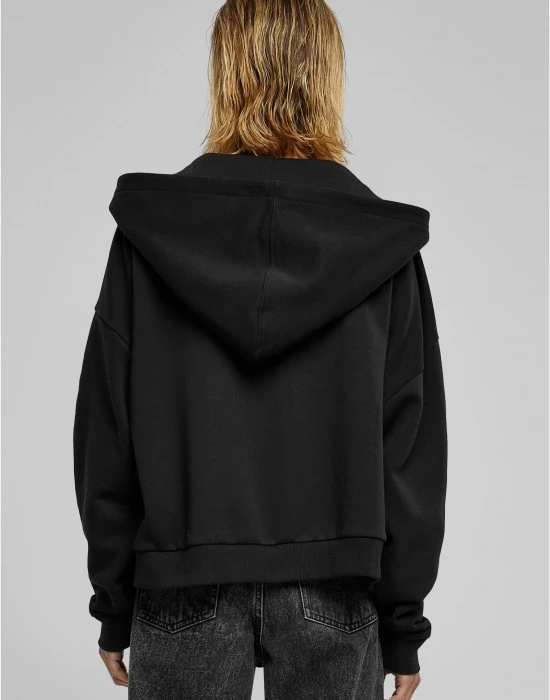 Суичър Ladies Boxy Zip Hoody black XXL