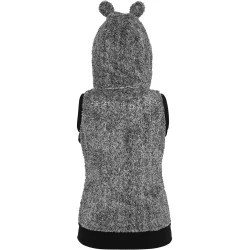 Дамска жилетка без ръкави в черно-бял меланж Urban Classics Ladies Melange Teddy Zip Vest