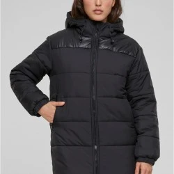 Дамско дълго яке в черен цвят Urban Classics Mixed Puffer