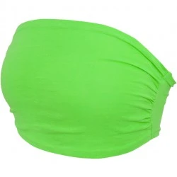Дамски топ в зелен цвят Urban Classics Ladies Neon Bandeau Top neongreen 