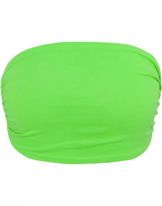 Дамски топ в зелен цвят Urban Classics Ladies Neon Bandeau Top neongreen, Жени - Hoodstyle.bg