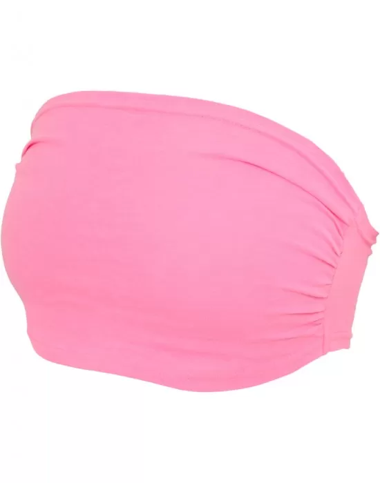 Дамски топ в розов цвят Urban Classics Ladies Neon Bandeau Top neonpink, Жени - Hoodstyle.bg