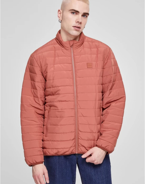 Мъжко преходно яке в цвят корал Urban Classics Light Bubble, Пролет / Есен - Hoodstyle.bg