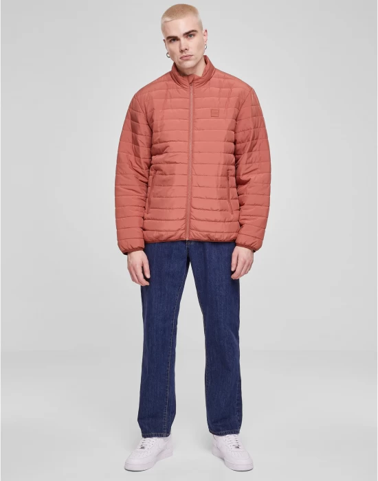 Мъжко преходно яке в цвят корал Urban Classics Light Bubble, Пролет / Есен - Hoodstyle.bg