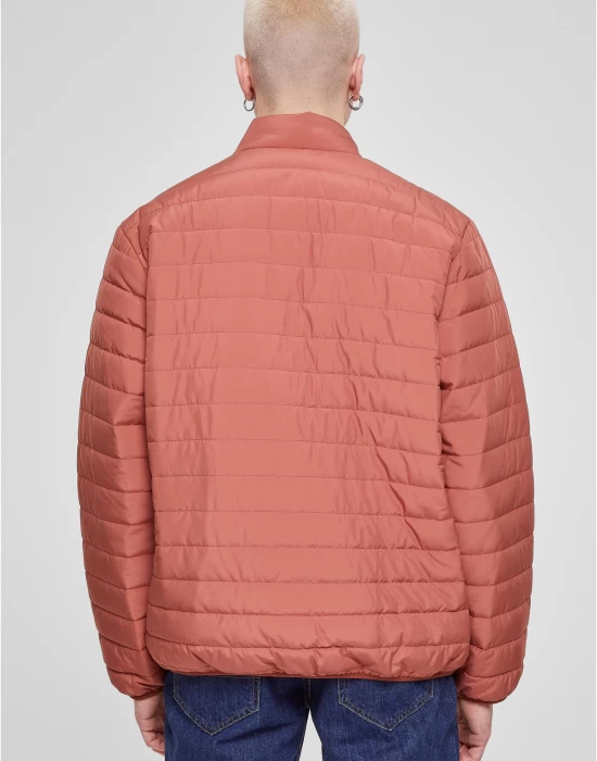 Мъжко преходно яке в цвят корал Urban Classics Light Bubble, Пролет / Есен - Hoodstyle.bg