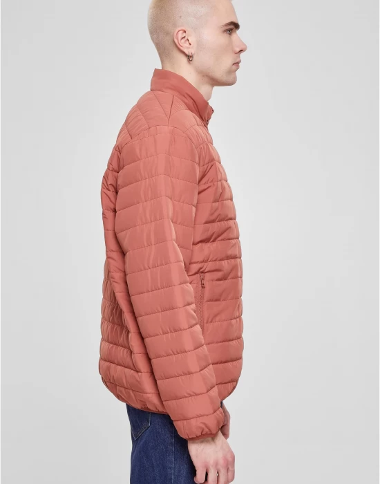 Мъжко преходно яке в цвят корал Urban Classics Light Bubble, Пролет / Есен - Hoodstyle.bg