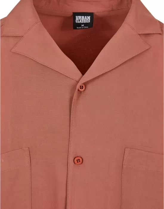 Мъжка широка риза в цвят праскова Urban Classics Oversized Shirt, Ризи - Hoodstyle.bg