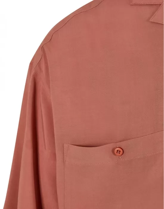 Мъжка широка риза в цвят праскова Urban Classics Oversized Shirt, Ризи - Hoodstyle.bg