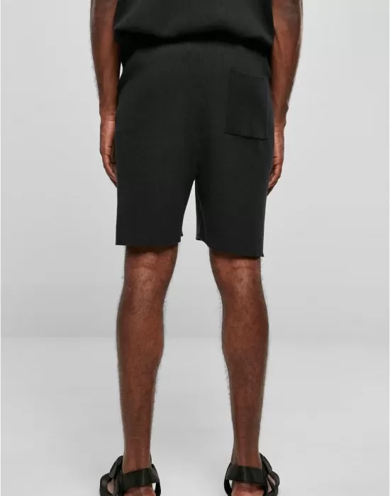 Мъжки къси панталони в черен цвят Urban Classics Ribbed Shorts, Къси панталони - Hoodstyle.bg