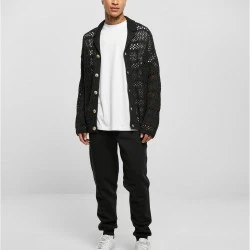 Мъжка жилетка в черен цвят Urban Classics Crocheted Cardigan