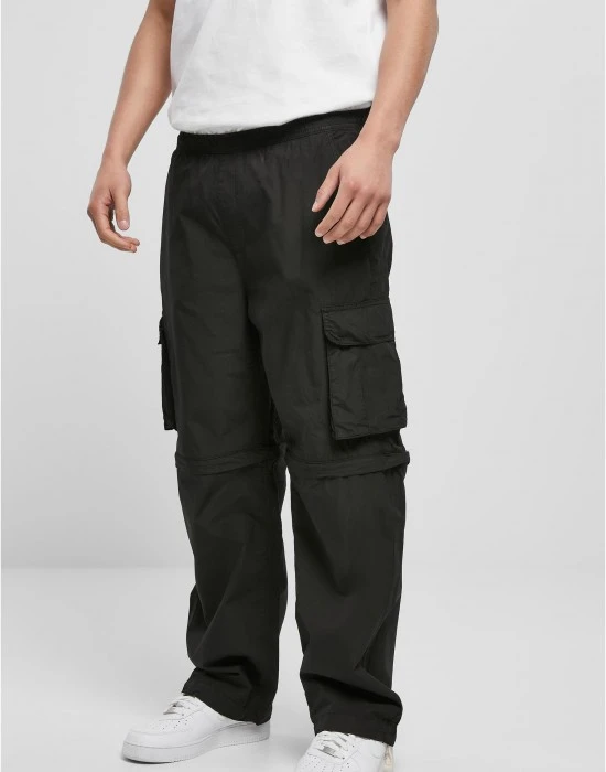 Мъжки карго панталони в черен цвят Urban Classics Zip Away Pants, Панталони - Hoodstyle.bg