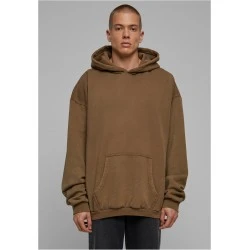 Мъжки суичър в кафяво Urban Classics Acid Washed Hoody