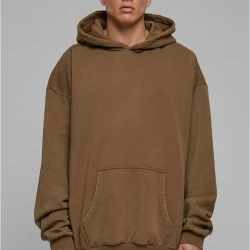 Мъжки суичър в кафяво Urban Classics Acid Washed Hoody