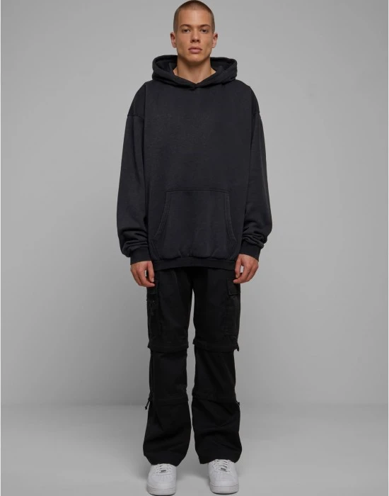 Мъжки суичър в черно Urban Classics Acid Washed Hoody, Суичъри - Hoodstyle.bg
