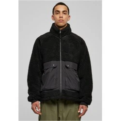 Мъжко пухено яке в черен цвят Urban Classics Sherpa