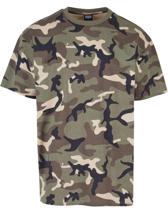 Мъжка камуфлажна тениска Oversized Camo wood, Тениски - Hoodstyle.bg