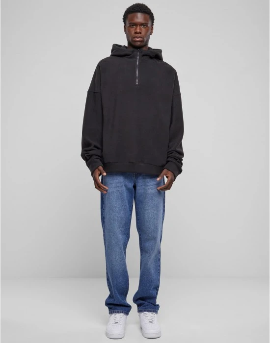Поларен суичър в черен цвят Urban Classics, Суичъри с цип - Hoodstyle.bg