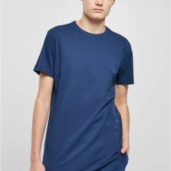 Мъжка дълга тениска в син цвят Urban Classics Shaped Long Tee