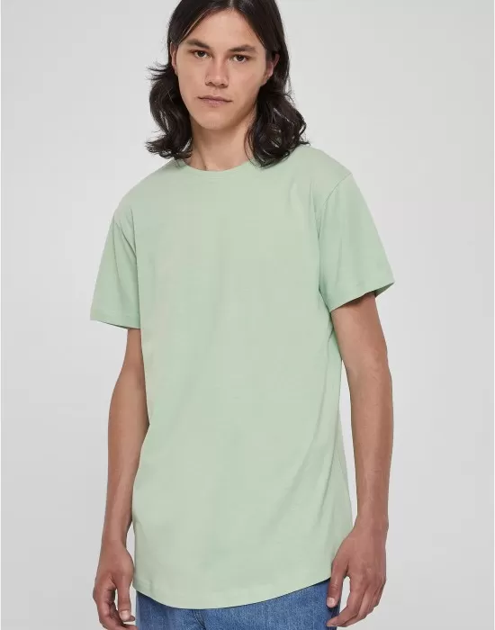 Мъжка дълга тениска в цвят мента Urban Classics Shaped Long Tee, Тениски - Hoodstyle.bg
