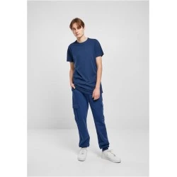 Мъжка дълга тениска в син цвят Urban Classics Shaped Long Tee