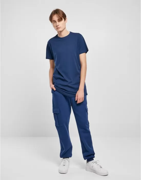 Мъжка дълга тениска в син цвят Urban Classics Shaped Long Tee, Тениски - Hoodstyle.bg