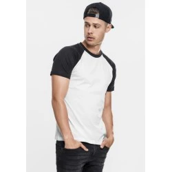 Мъжка тениска Urban Classics с ръкави тип реглан white/black