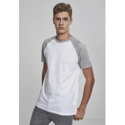 Мъжка тениска Urban Classics с ръкави тип реглан white/grey