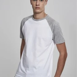 Мъжка тениска Urban Classics с ръкави тип реглан white/grey