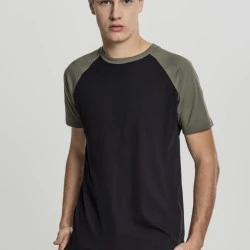 Мъжка тениска с ръкави тип реглан Urban Classics blk/olive