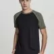 Мъжка тениска с ръкави тип реглан Urban Classics blk/olive, Тениски - Hoodstyle.bg