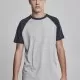 Мъжка тениска Urban Classics с ръкави тип реглан grey/navy, Тениски - Hoodstyle.bg