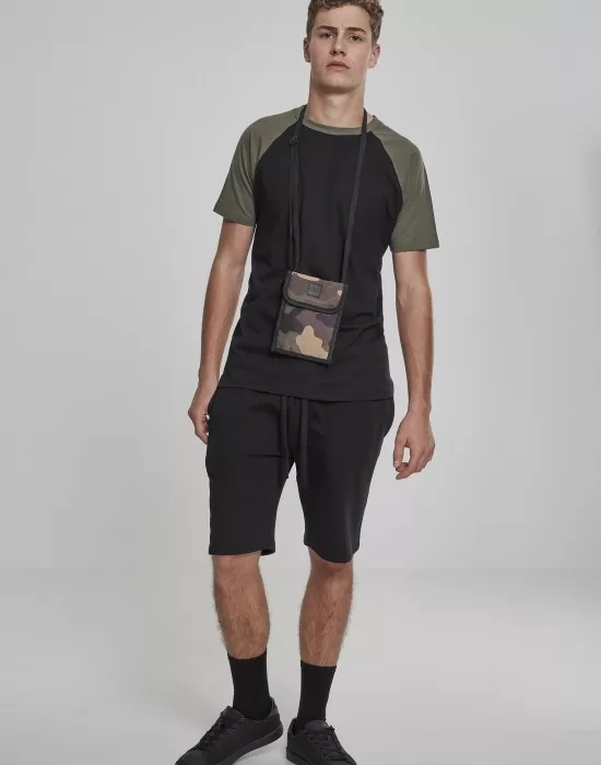 Мъжка тениска с ръкави тип реглан Urban Classics blk/olive, Тениски - Hoodstyle.bg