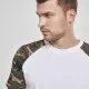 Мъжка тениска Urban Classics с ръкави тип реглан white/woodcamouflage, Тениски - Hoodstyle.bg