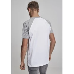 Мъжка тениска Urban Classics с ръкави тип реглан white/grey