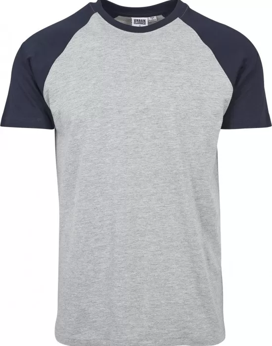 Мъжка тениска Urban Classics с ръкави тип реглан grey/navy, Тениски - Hoodstyle.bg
