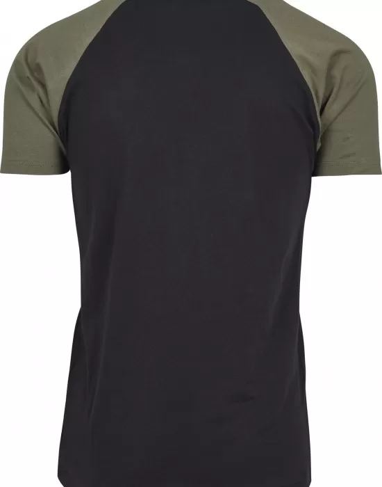 Мъжка тениска с ръкави тип реглан Urban Classics blk/olive, Тениски - Hoodstyle.bg