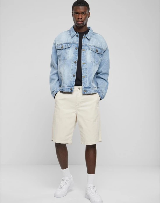 Мъжко дънково яке Urban Classics Boxy Denim light blue washed, Пролет / Есен - Hoodstyle.bg