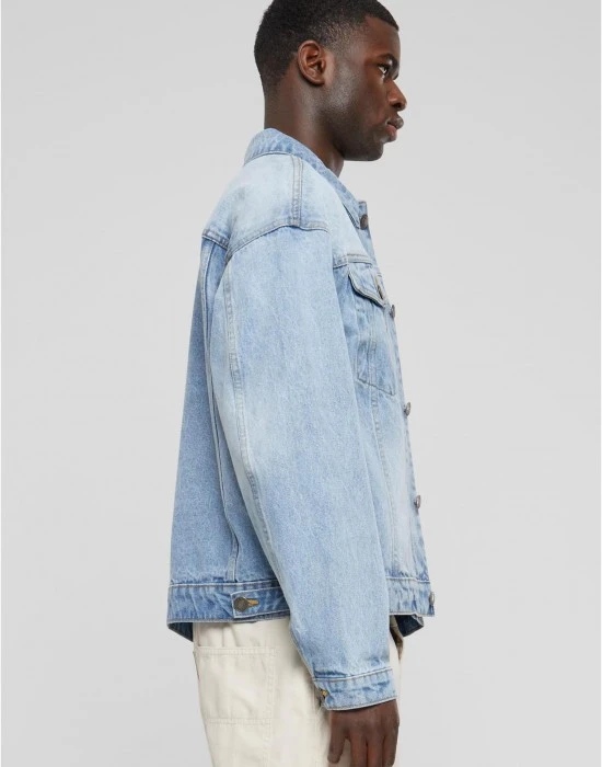 Мъжко дънково яке Urban Classics Boxy Denim light blue washed, Пролет / Есен - Hoodstyle.bg