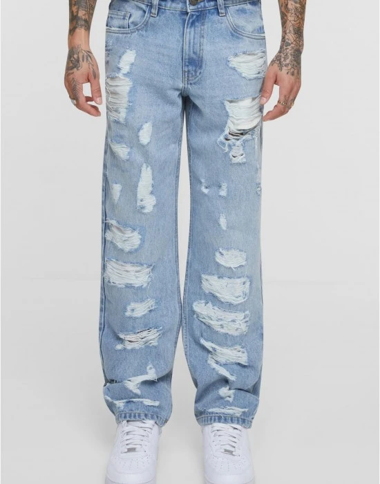 Мъжки дънки Heavy Destroyed Jeans new light blue, Дънки - Hoodstyle.bg