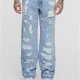 Мъжки дънки Heavy Destroyed Jeans new light blue, Дънки - Hoodstyle.bg