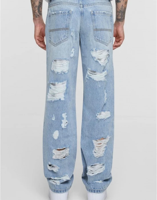 Мъжки дънки Heavy Destroyed Jeans new light blue, Дънки - Hoodstyle.bg