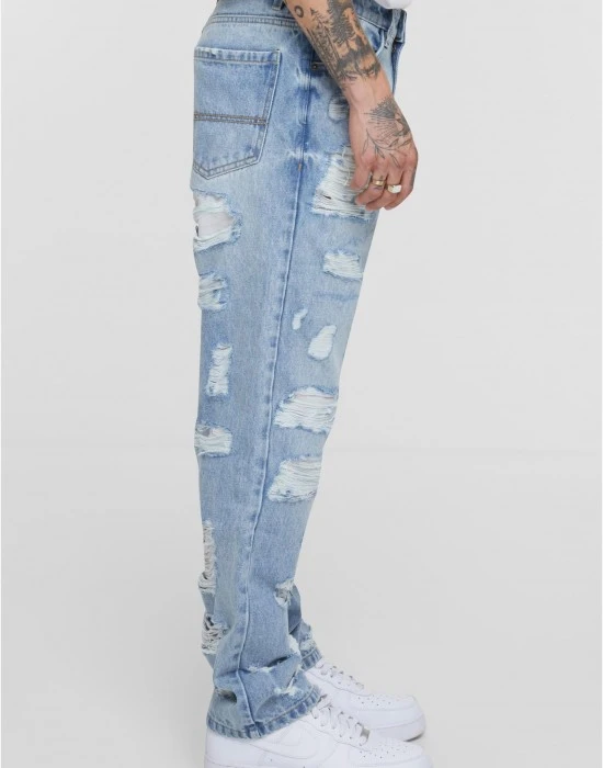 Мъжки дънки Heavy Destroyed Jeans new light blue, Дънки - Hoodstyle.bg
