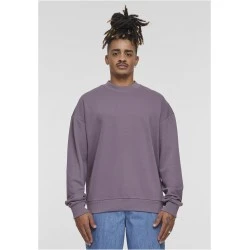 Мъжка блуза в тъмнолилаво Urban Classics Light Terry Crew