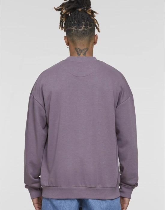 Мъжка блуза в тъмнолилаво Urban Classics Light Terry Crew, Блузи - Hoodstyle.bg