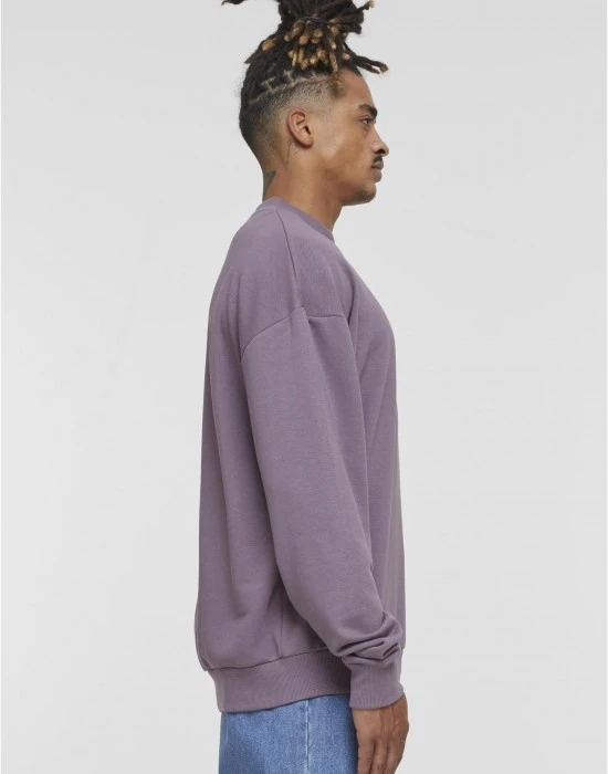 Мъжка блуза в тъмнолилаво Urban Classics Light Terry Crew, Блузи - Hoodstyle.bg
