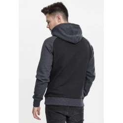 Мъжки суичър Urban Classics blk/cha с реглан ръкави 