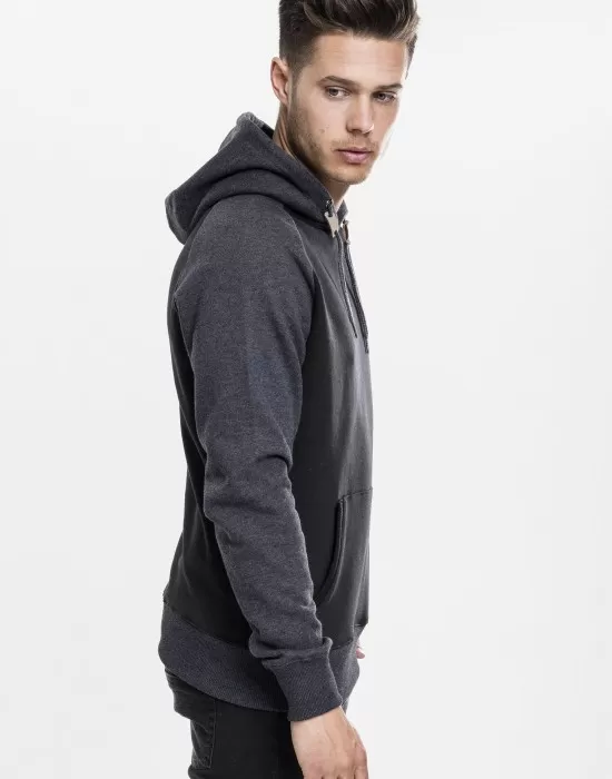 Мъжки суичър Urban Classics blk/cha с реглан ръкави, Суичъри - Hoodstyle.bg