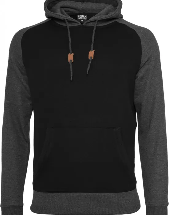 Мъжки суичър Urban Classics blk/cha с реглан ръкави, Суичъри - Hoodstyle.bg
