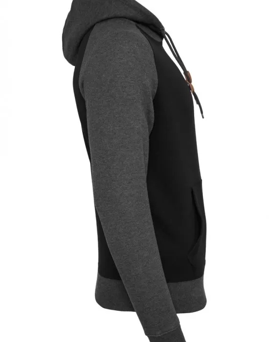 Мъжки суичър Urban Classics blk/cha с реглан ръкави, Суичъри - Hoodstyle.bg
