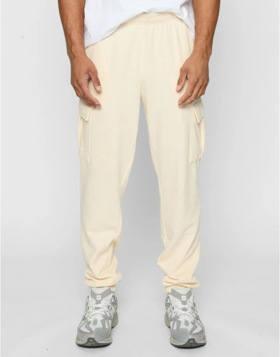 Мъжки панталон в цвят пясък Urban Classics Light Terry, Панталони - Hoodstyle.bg